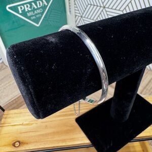 Smooth Silver Bangle Bracelet